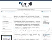 Tablet Screenshot of ambitnewmedia.com